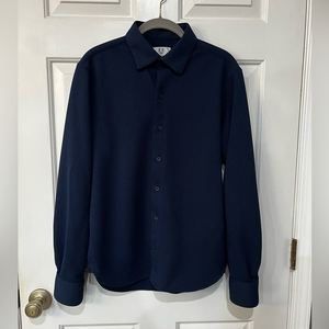 Bespoke LenVentresca dress shirt.‎ Navy blue men’s size small